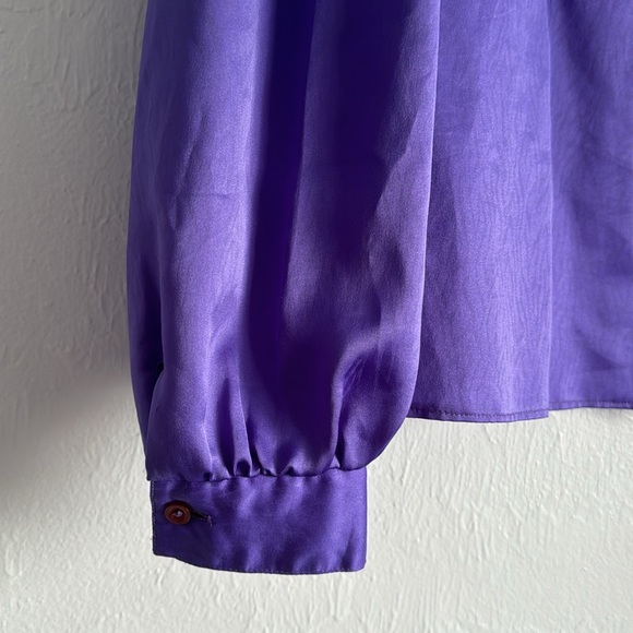 Purple pattern button down shirt - Picture 2 of 4
